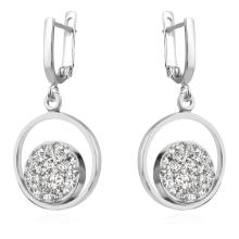 Сребърен комплект обеци и медальон с кристали от Sw® SKM115 Crystal