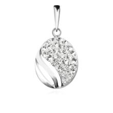 Сребърен комплект обеци и медальон с кристали от Sw® SKM140