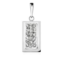 Сребърен комплект обеци и медальон с кристали от Sw® SKM141 Crystal