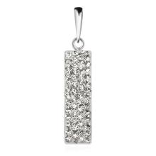 Сребърен комплект обеци и медальон с кристали от Sw® SKM155 Crystal