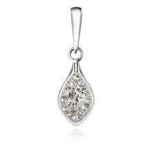 Сребърен комплект Isabel обеци и медальон с кристали От Sw® Crystal