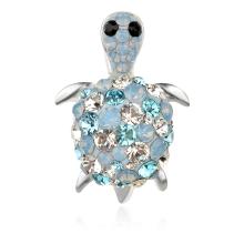 Сребърен медальон Костенурка с кристали от Sw® Marilyn
