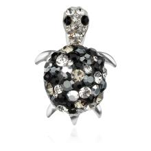 Сребърен медальон Костенурка с кристали от Sw® Marilyn