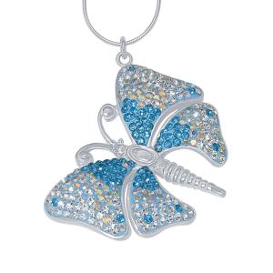 Сребърен медальон Annabella с кристали от Sw® Aquamarine, Crystal, AB Crystal