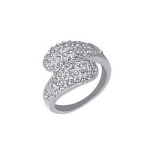 Сребърен пръстен с кристали от Sw®  SP633 Crystal