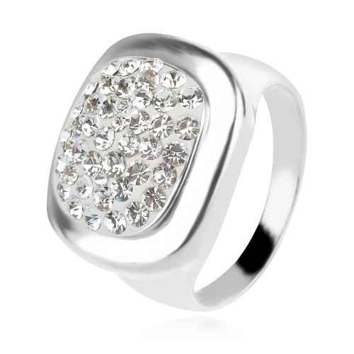 Сребърен пръстен с кристали от Sw® Iris Crystal