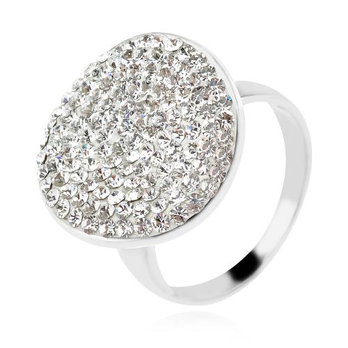 Сребърен пръстен с кристали от Sw® SP623 Crystal