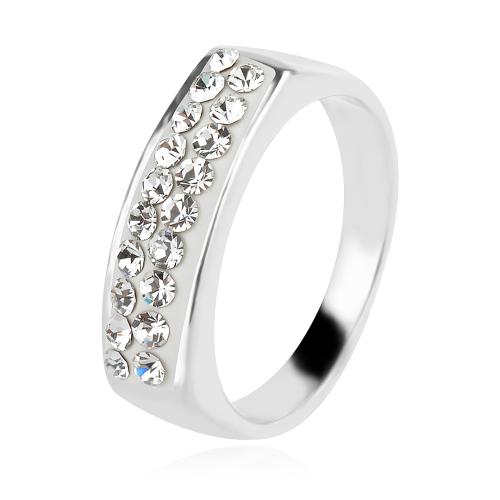 Сребърен пръстен с кристали от Sw® SP638 Crystal