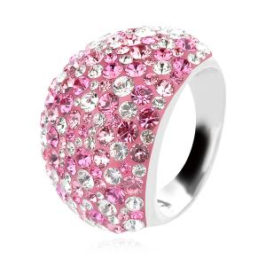 Сребърен пръстен Allison с кристали от Sw®  Rose Shade