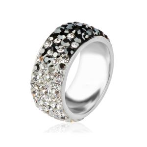 Сребърен пръстен Circlet с кристали от Sw®  Crystal and Hematite